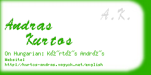 andras kurtos business card